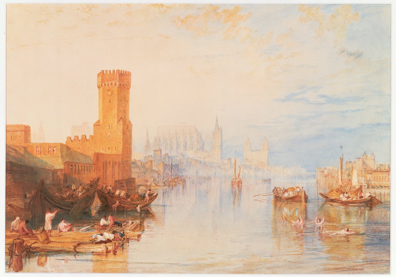 Köln fra elven av Joseph Mallord William Turner