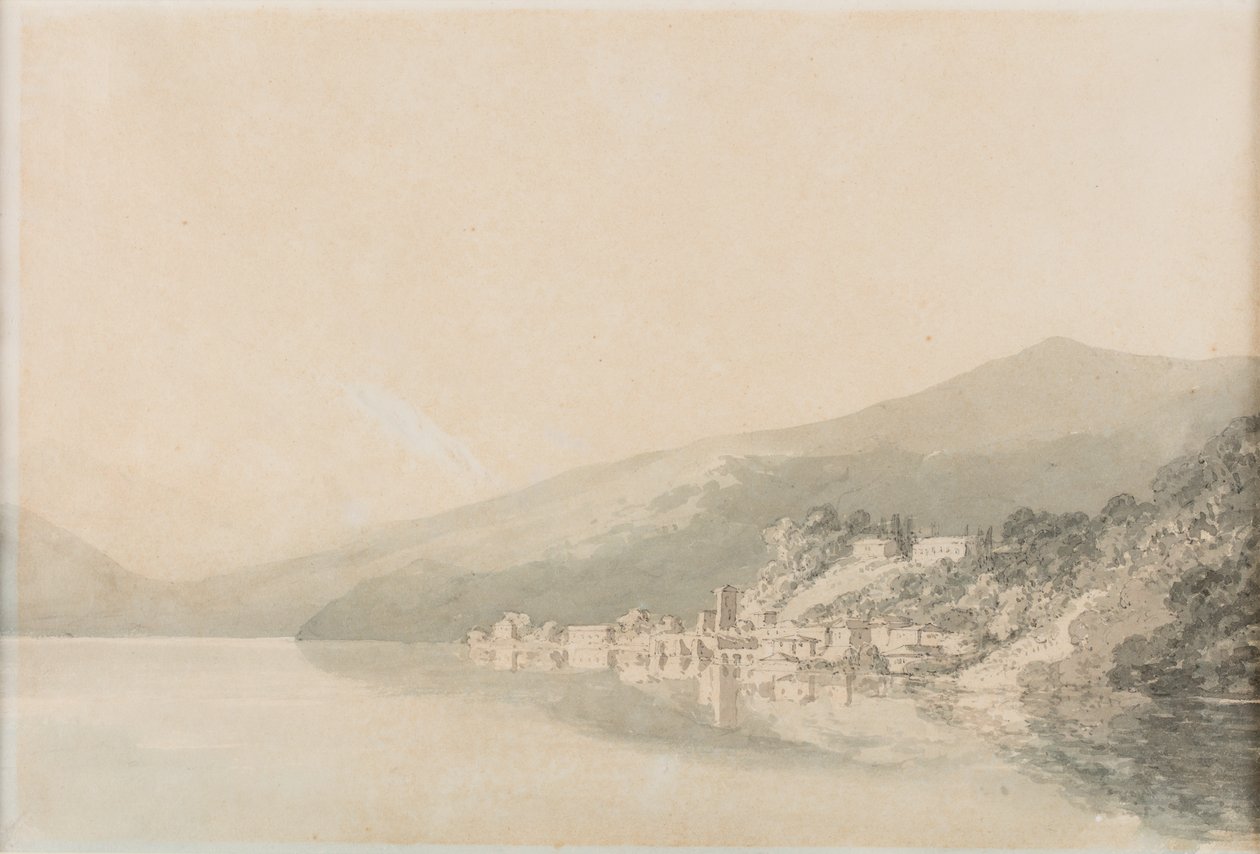 Kloster ved Villa Giulia, Comosjøen, ukjent dato (akvarell på papir) av Joseph Mallord William Turner