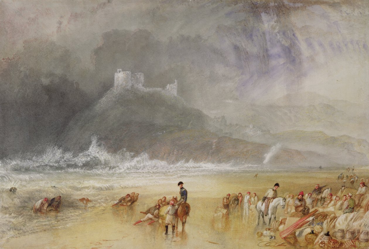 Criccieth Castle, Nord-Wales, ca. 1835 av Joseph Mallord William Turner