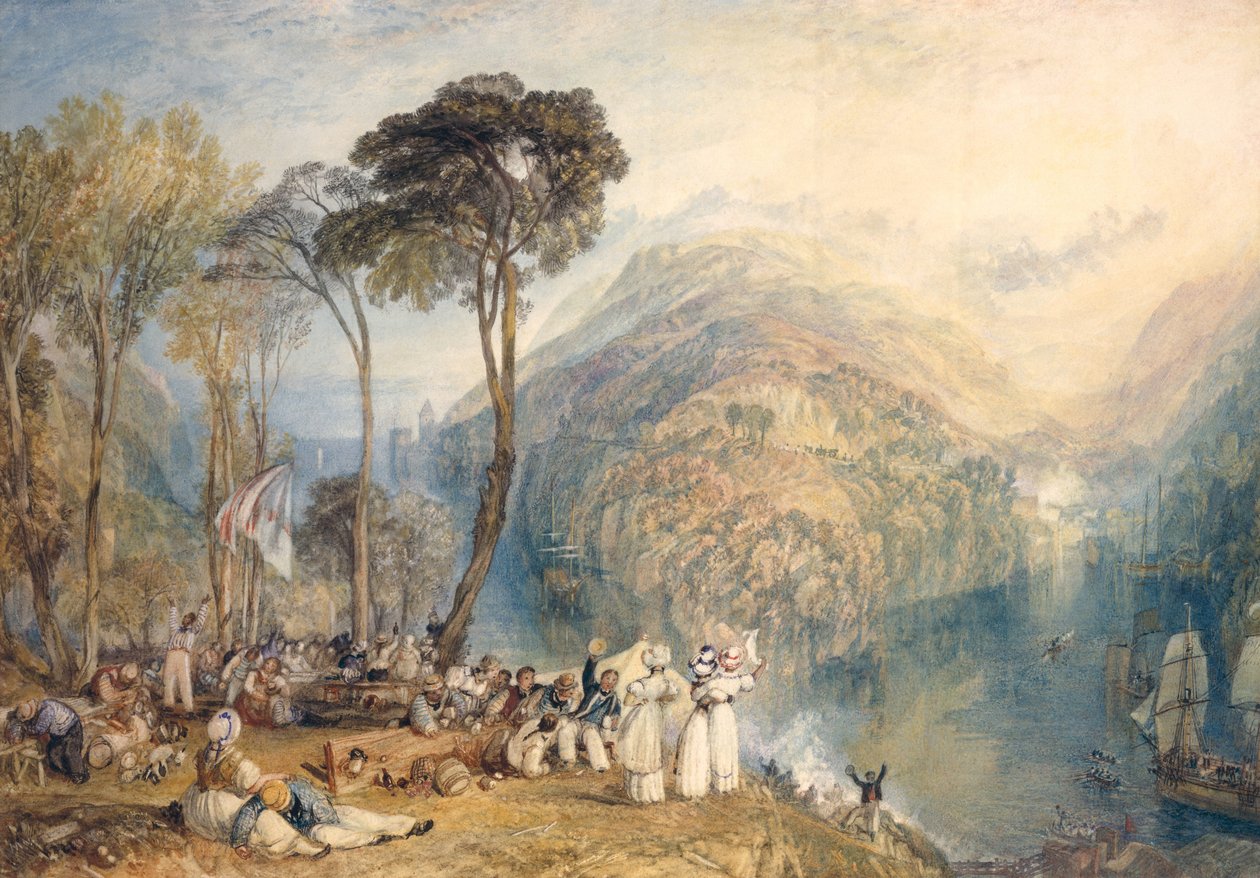 Dartmouth Cove (wc på papir) av Joseph Mallord William Turner