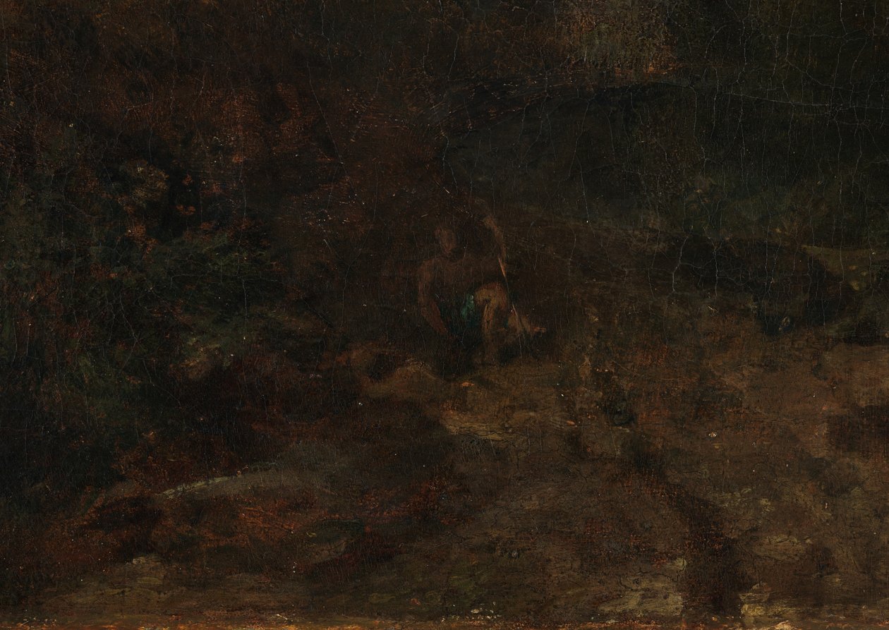 Detalj av Ben Lomond-fjellene, Skottland: The Traveler - Vide Ossians War of Caros, ca. 1799-1800 (olje på lerret) av Joseph Mallord William Turner