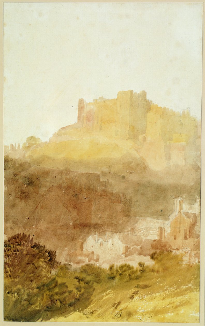 Durham Castle (akvarell på papir) av Joseph Mallord William Turner