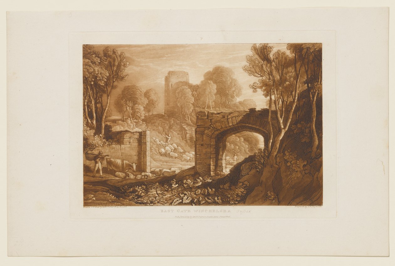 Østporten, Winchelsea, Sussex av Joseph Mallord William Turner