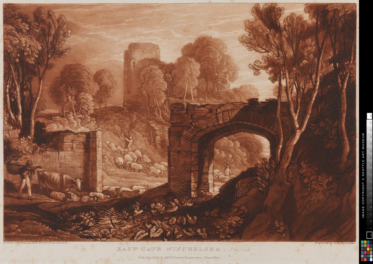 East Gate Winchelsea, Sussex av Joseph Mallord William Turner