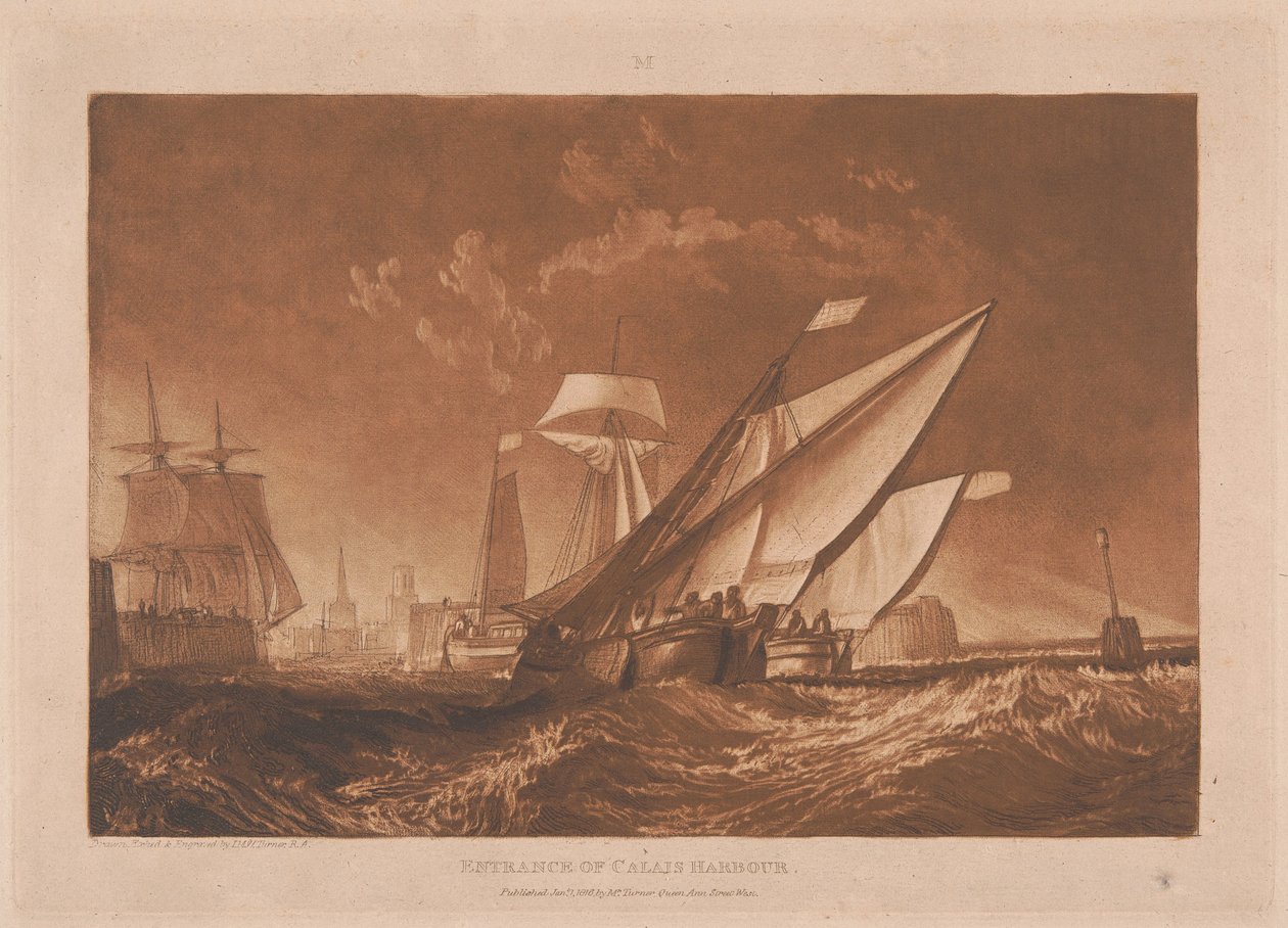 Innseilingen til havnen i Calais av Joseph Mallord William Turner