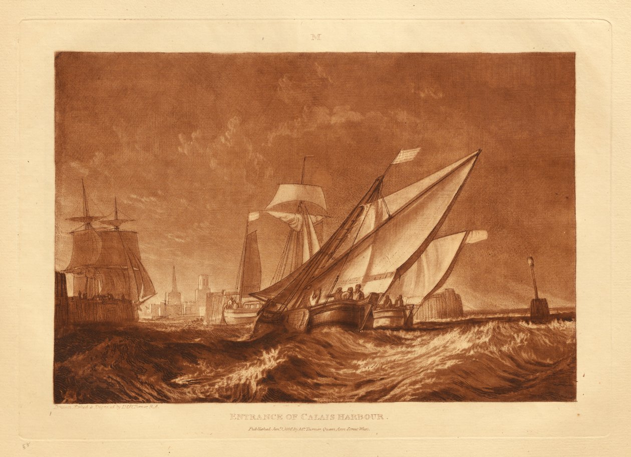 Innseilingen til havnen i Calais av Joseph Mallord William Turner