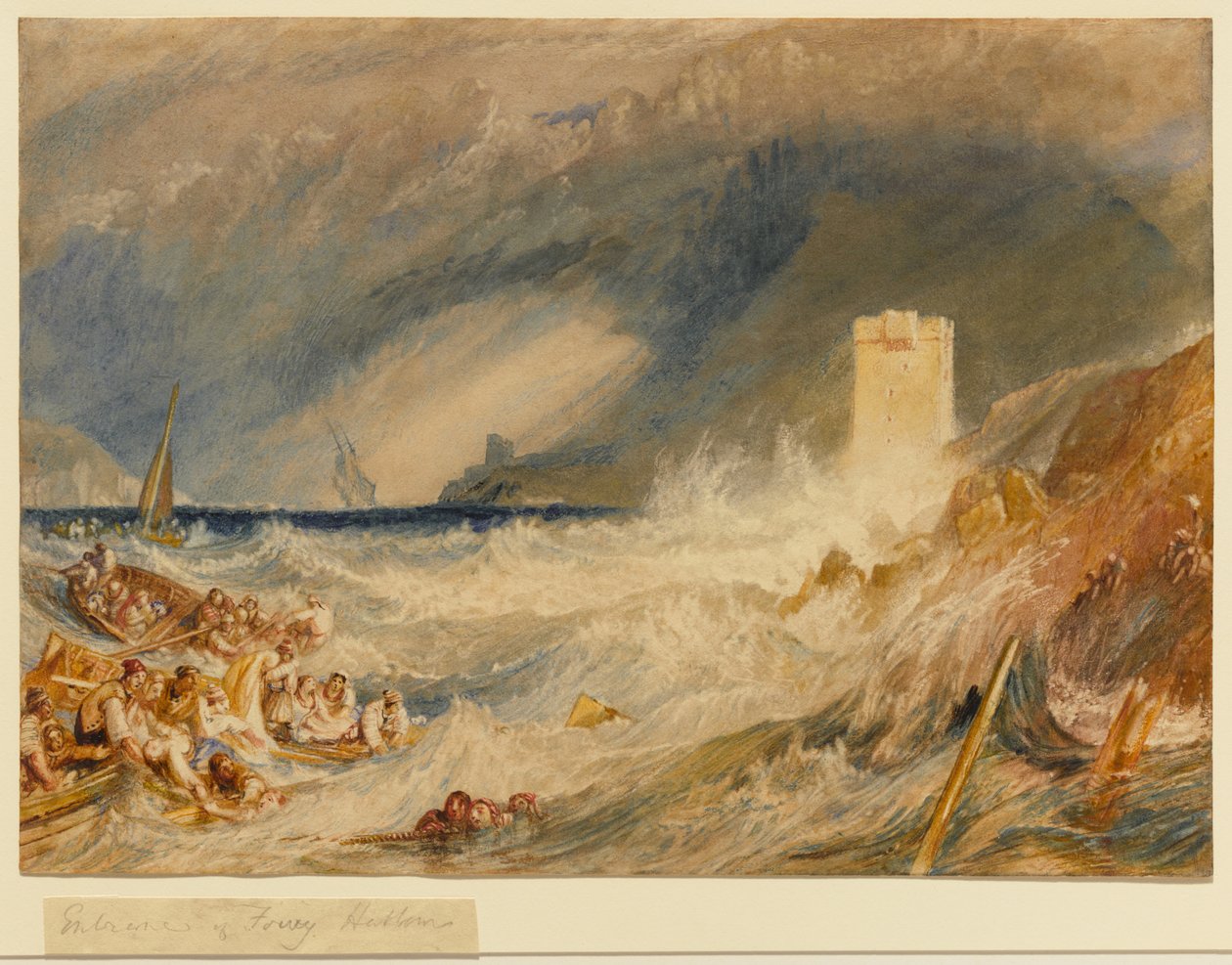 Innseilingen til Fowey havn, Cornwall av Joseph Mallord William Turner