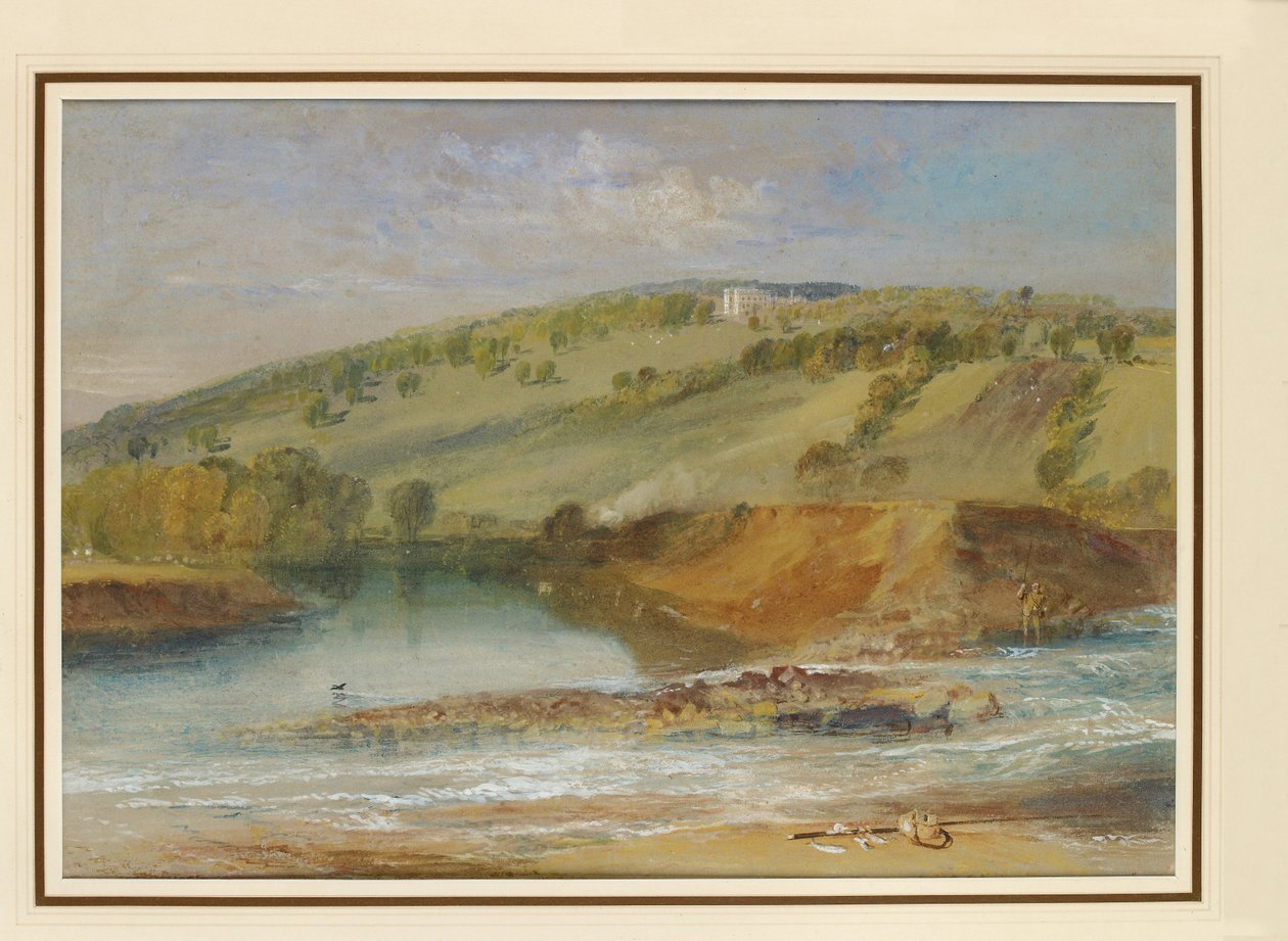 Farnley Hall, fra Junction of the Wharfe og Washburn av Joseph Mallord William Turner
