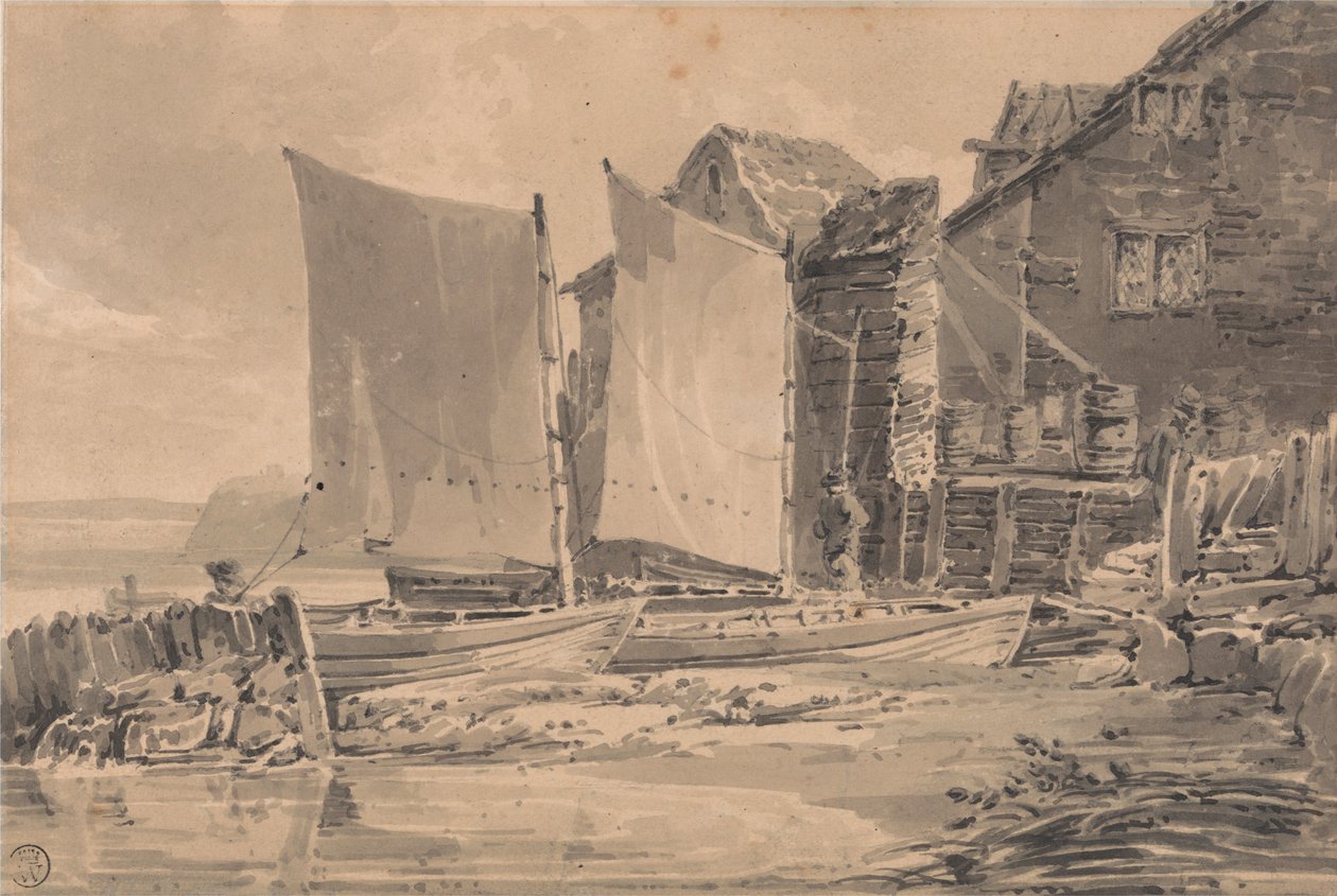 Fiskerhytte, Dover av Joseph Mallord William Turner