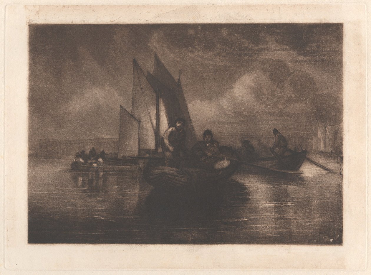 Flyndrefiske, Battersea av Joseph Mallord William Turner