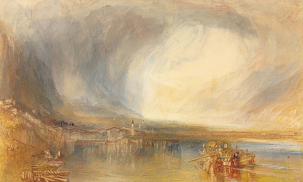 Flüelen fra Vierwaldstättersee. 1845 av Joseph Mallord William Turner