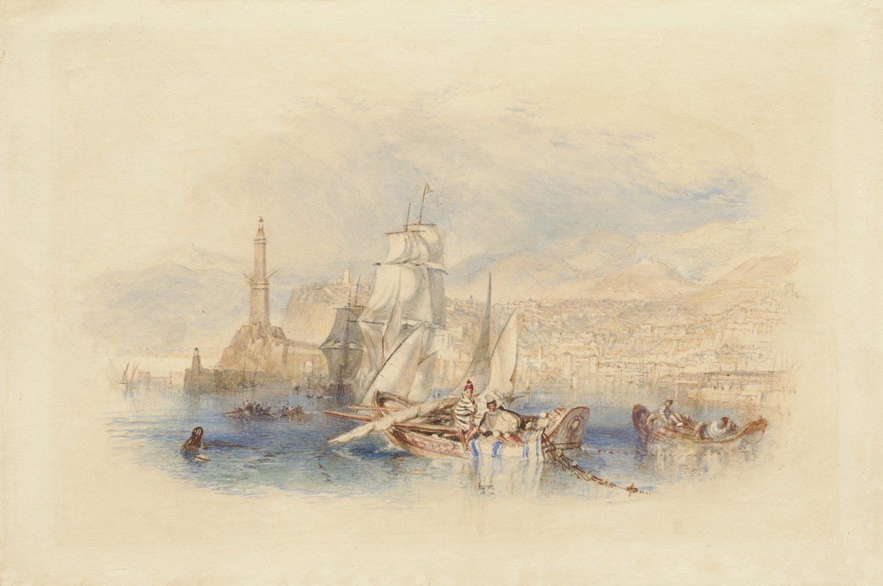 Genova, ca. 1832 av Joseph Mallord William Turner