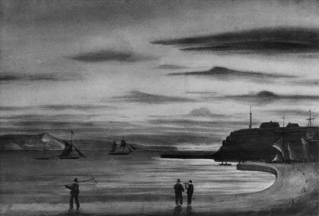 Havnescene av Joseph Mallord William Turner