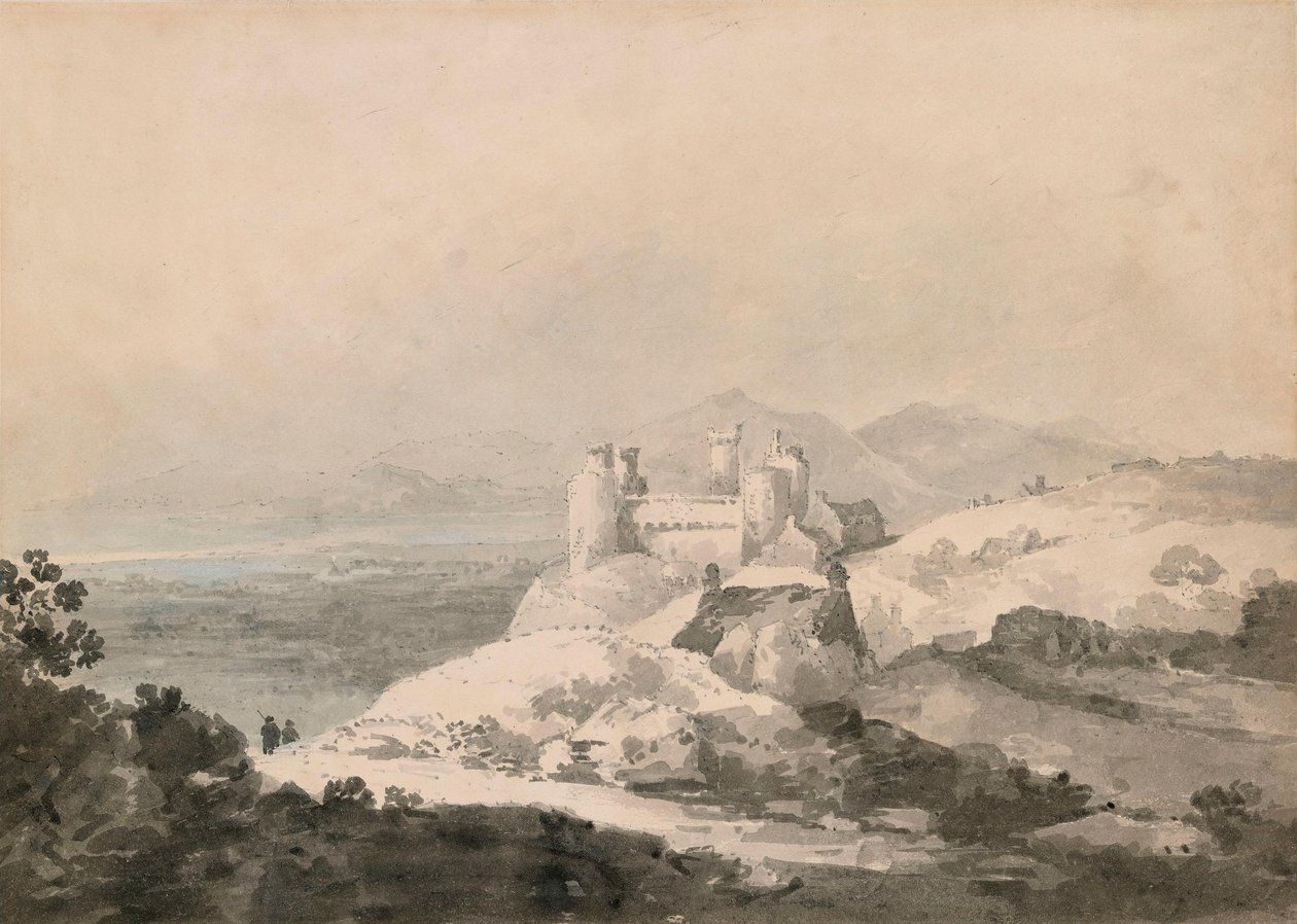 Harlech Castle, Wales, sett fra sør av Joseph Mallord William Turner