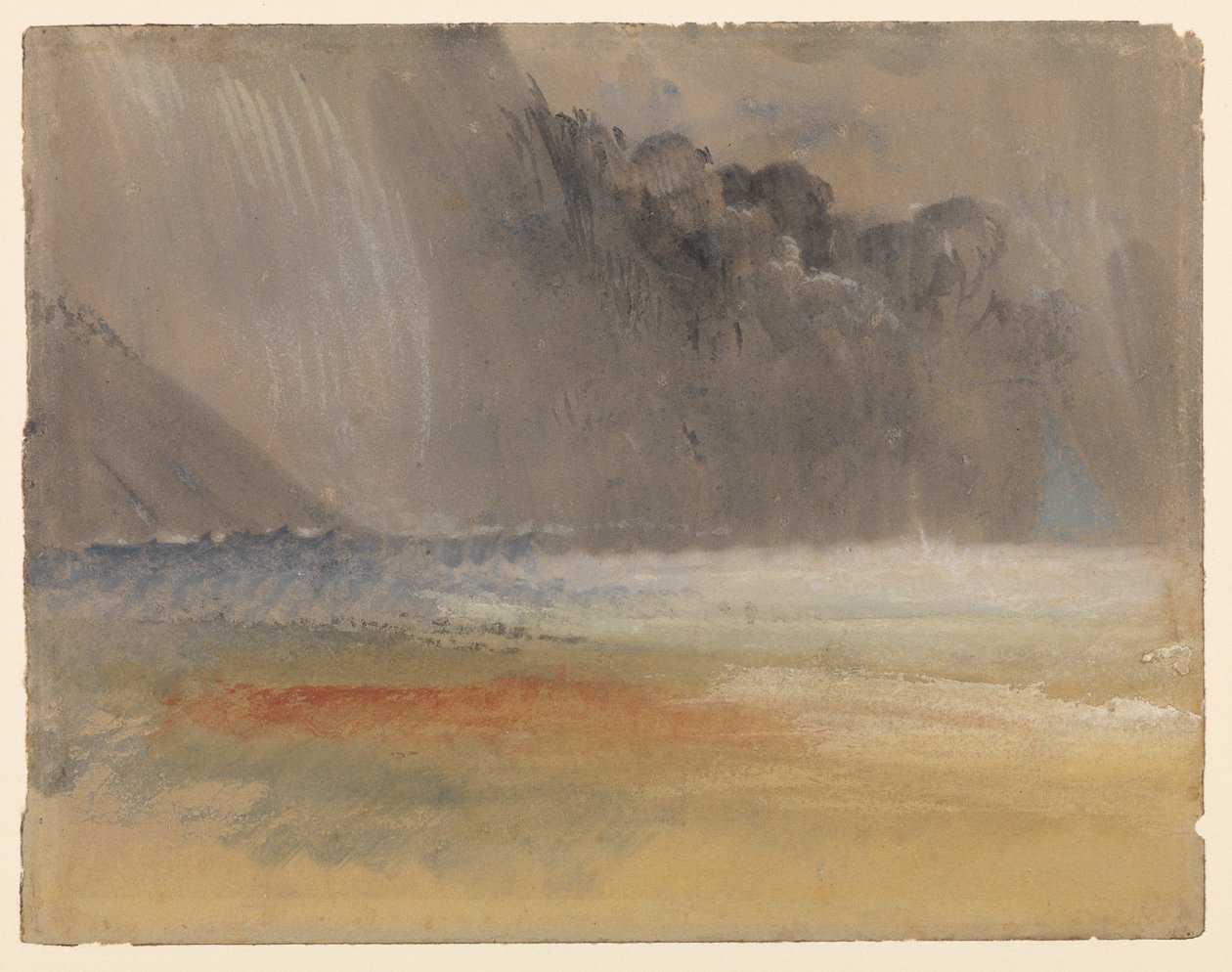Heapet tordensky over hav og land, 1835 - 1840 ca av Joseph Mallord William Turner