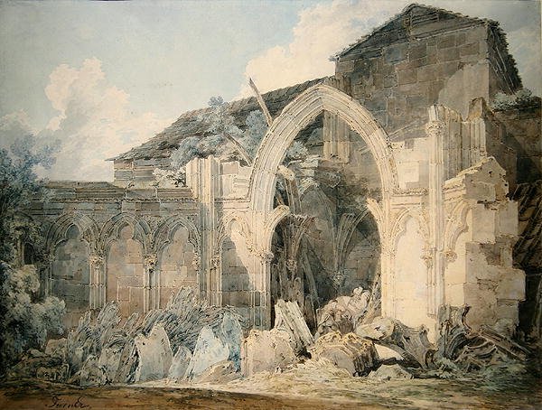 Hereford Cathedral (akvarell og penn og blekk på papir) av Joseph Mallord William Turner