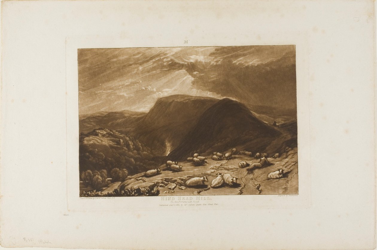 Hind Head Hill, plate 25 fra Liber Studiorum av Joseph Mallord William Turner