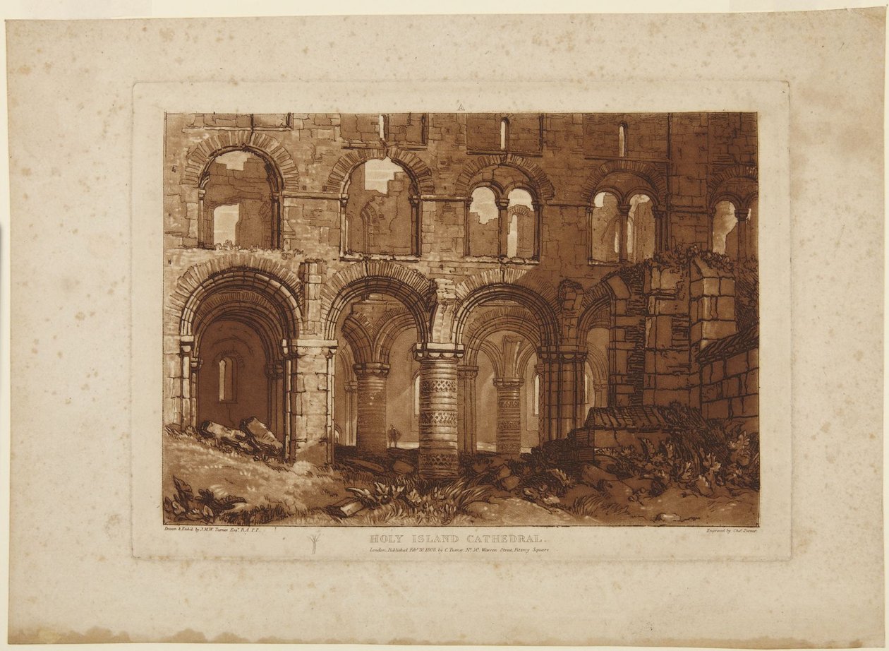 Katedralen på Holy Island av Joseph Mallord William Turner