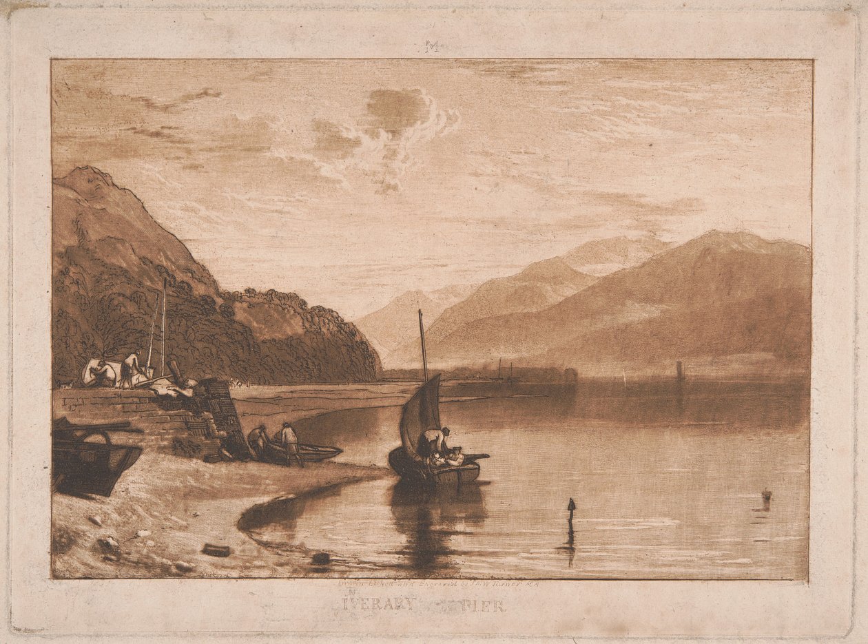 Inverary brygge, Loch Fyne, morgen av Joseph Mallord William Turner