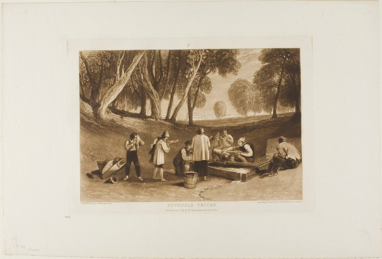 Juvenile Tricks, plate 22 fra Book of Studies av Joseph Mallord William Turner