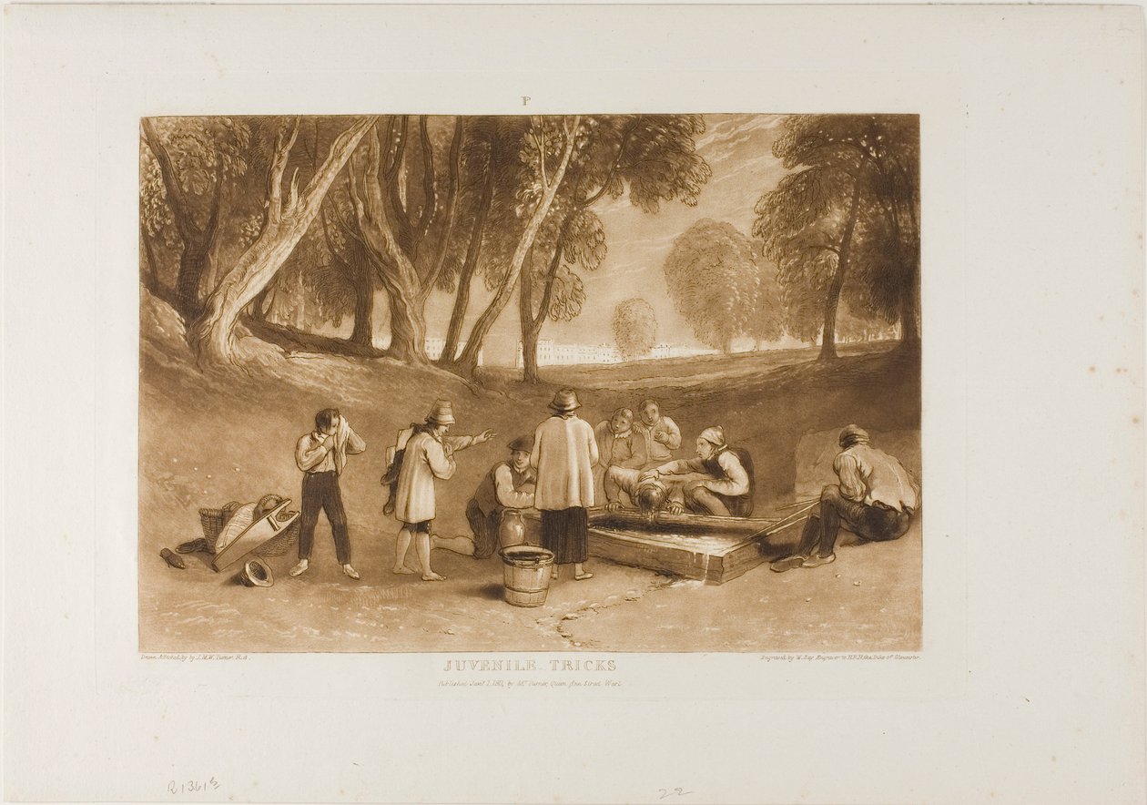 Juvenile Tricks, plate 22 fra Book of Studies av Joseph Mallord William Turner