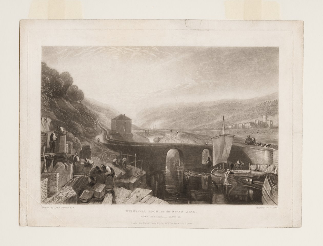 Kirkstall-slusen ved elven Aire av Joseph Mallord William Turner
