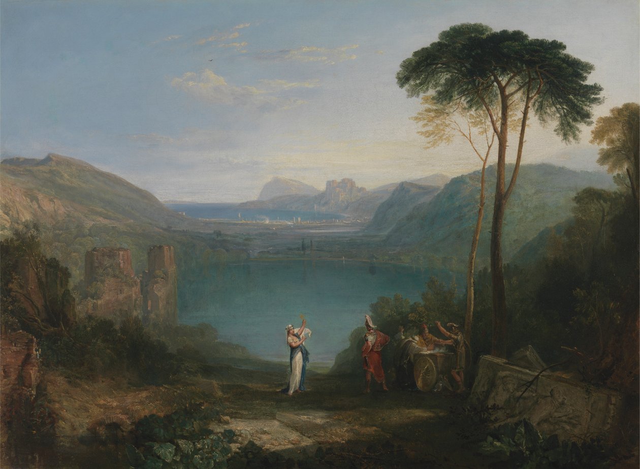 Lake Avernus: Aeneas og Cumaean Sibyll av Joseph Mallord William Turner