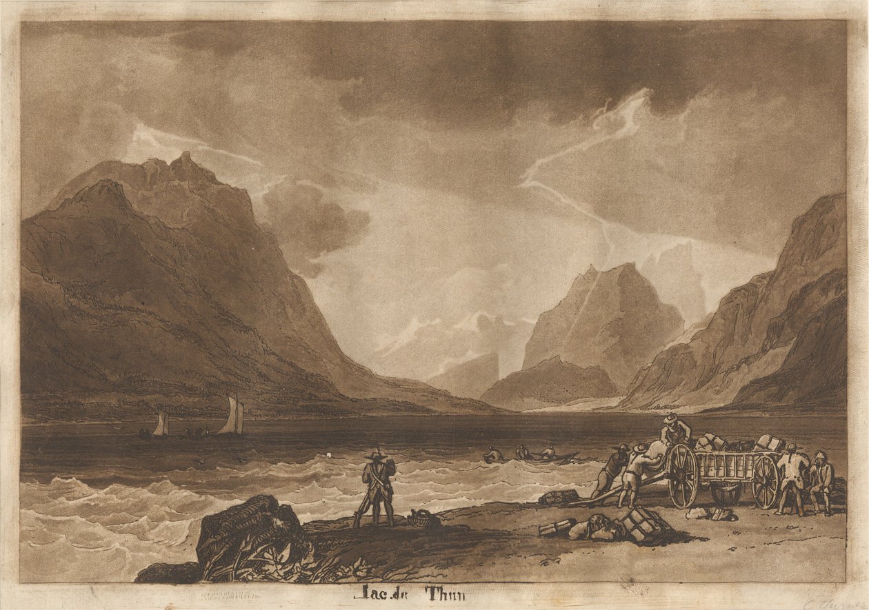 Thunsjøen, Sveits av Joseph Mallord William Turner