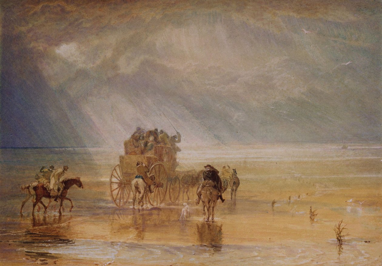 Lancaster Sands, 1816-1825 av Joseph Mallord William Turner