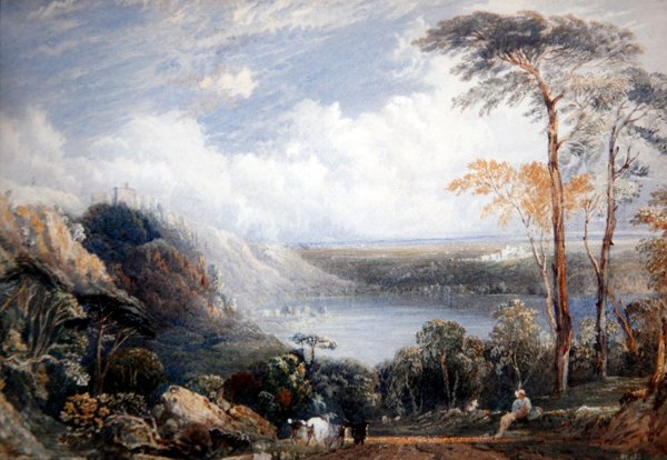 Landskap (akvarell og kroppsfarge på papir) av Joseph Mallord William Turner