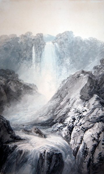 Landskap (akvarell og kroppsfarge på papir) av Joseph Mallord William Turner