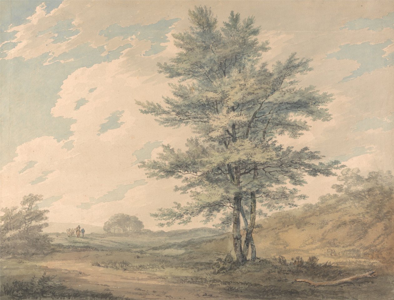 Landskap med trær og figurer av Joseph Mallord William Turner