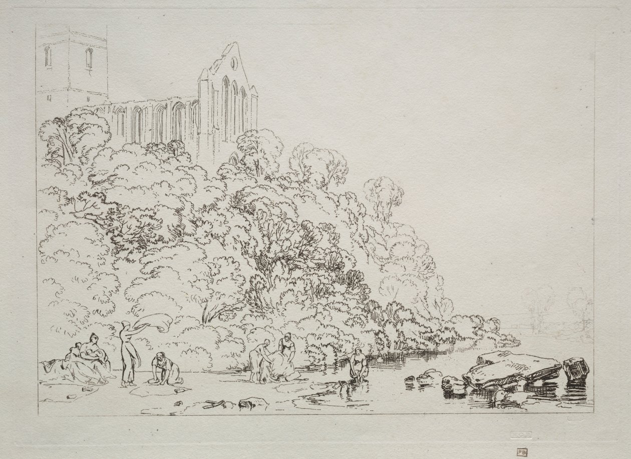 Studiebok: Dumblain Abbey, Skottland av Joseph Mallord William Turner