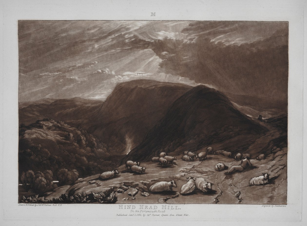Liber Studiorum: Hind Head Hill på Portsmouth Road. av Joseph Mallord William Turner
