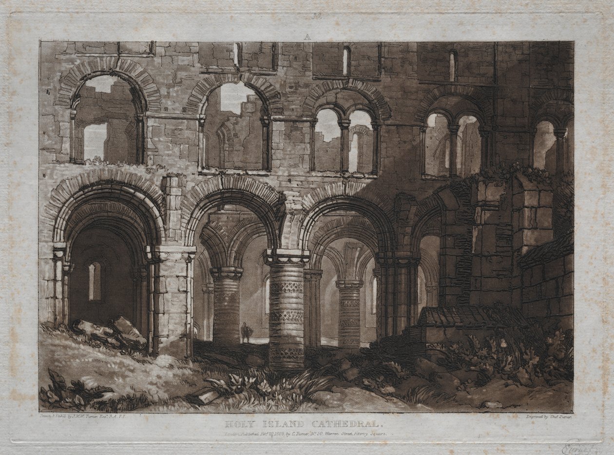 Liber Studiorum: Holy Island Cathedral av Joseph Mallord William Turner