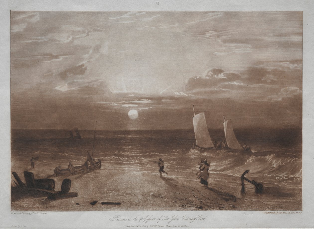 Liber Studiorum: Mildmay Sea-piece. av Joseph Mallord William Turner