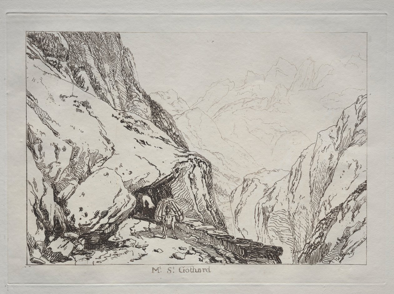 Studiebok: Mt. St Gothard. av Joseph Mallord William Turner