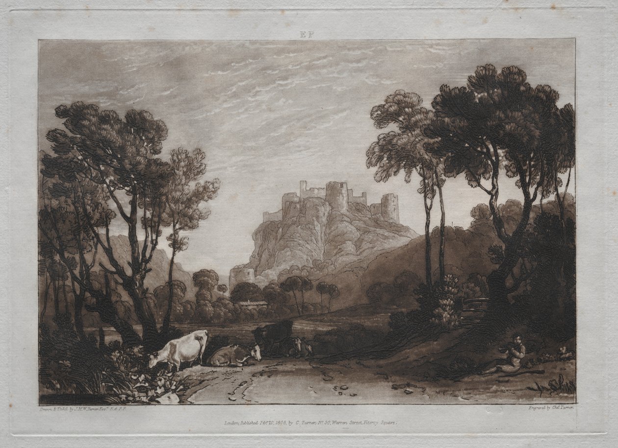 Liber Studiorum: The Castle above the Meadows av Joseph Mallord William Turner
