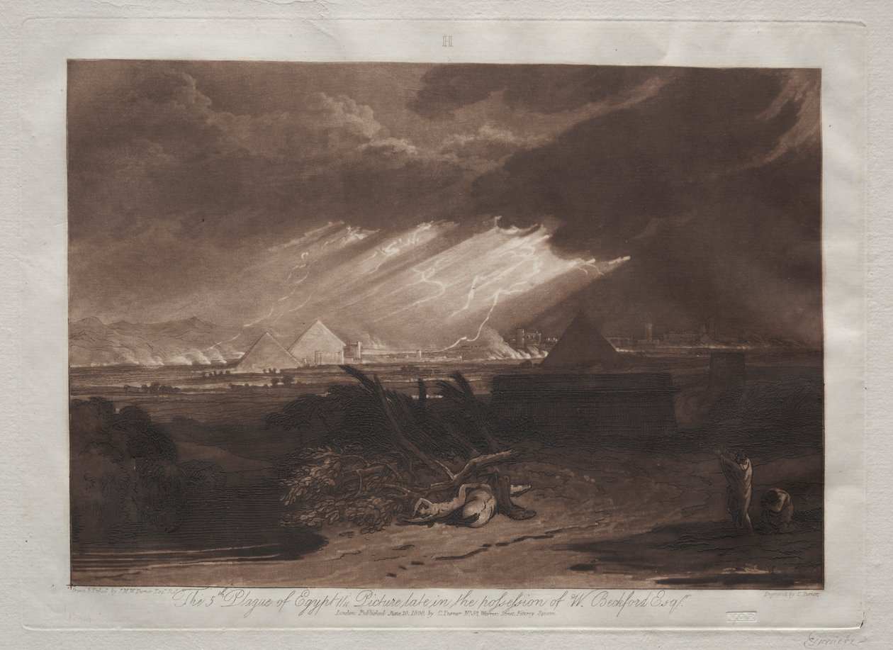 Liber Studiorum: The Fifth Plague of Egypt. av Joseph Mallord William Turner