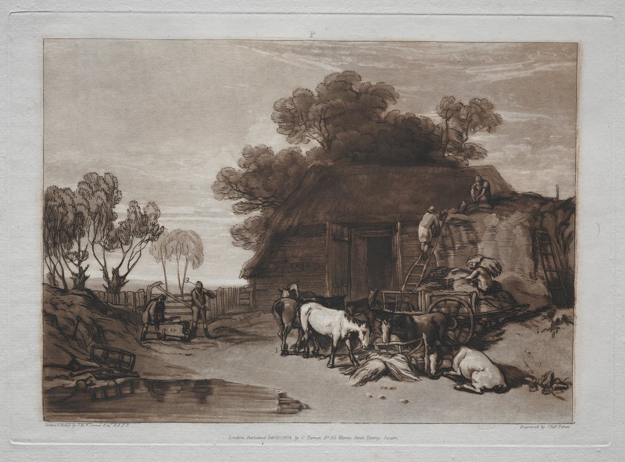 Liber Studiorum: The Straw Yard. av Joseph Mallord William Turner