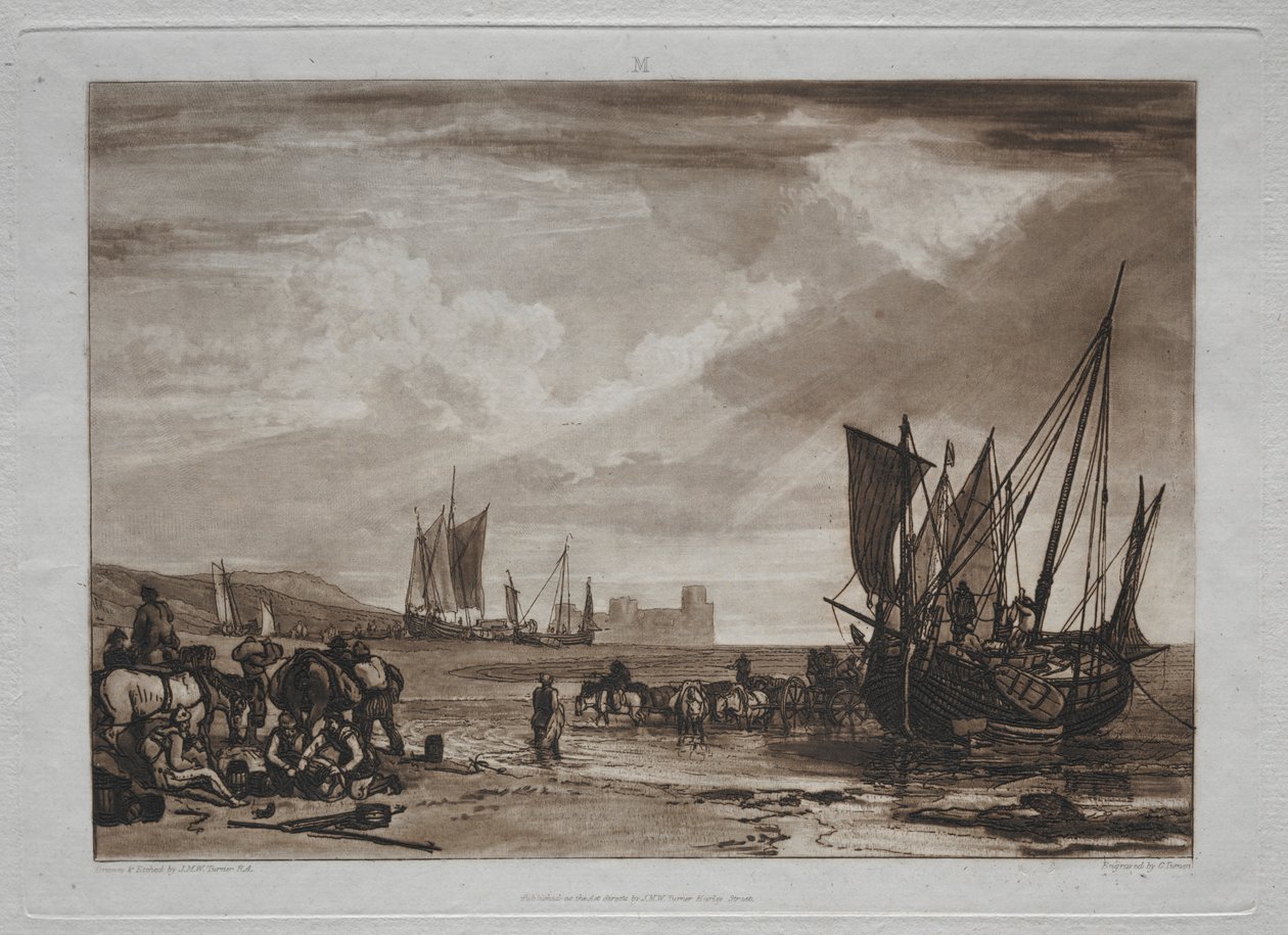 Studiebok: Lossing av fartøy av Joseph Mallord William Turner