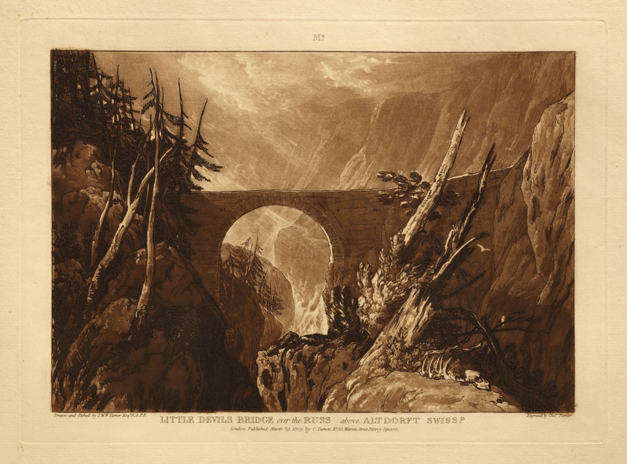 Lille Djevelbro av Joseph Mallord William Turner