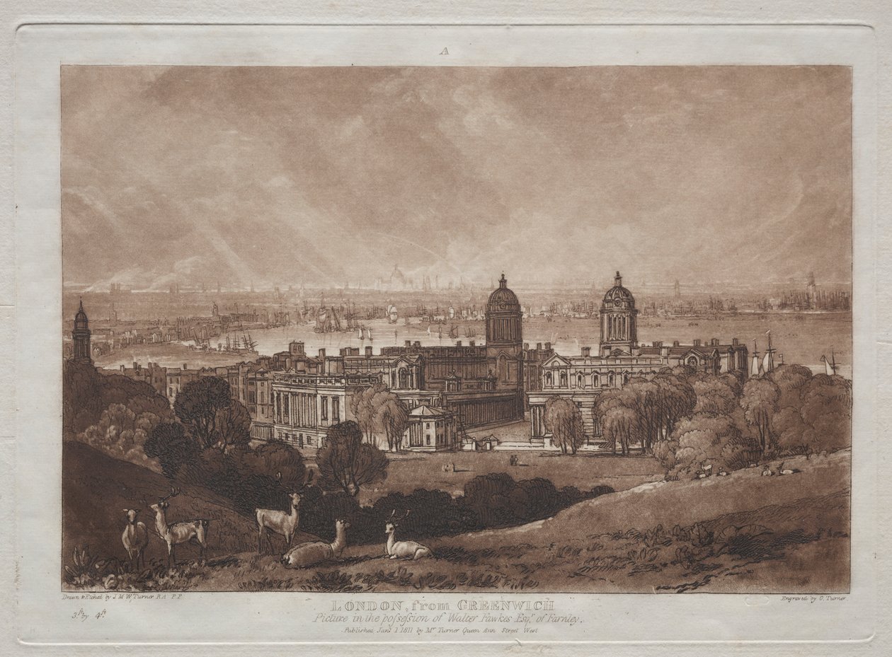 London fra Greenwich av Joseph Mallord William Turner