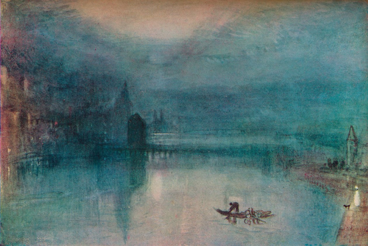 Luzern - Aften, c1842, 1946. av Joseph Mallord William Turner