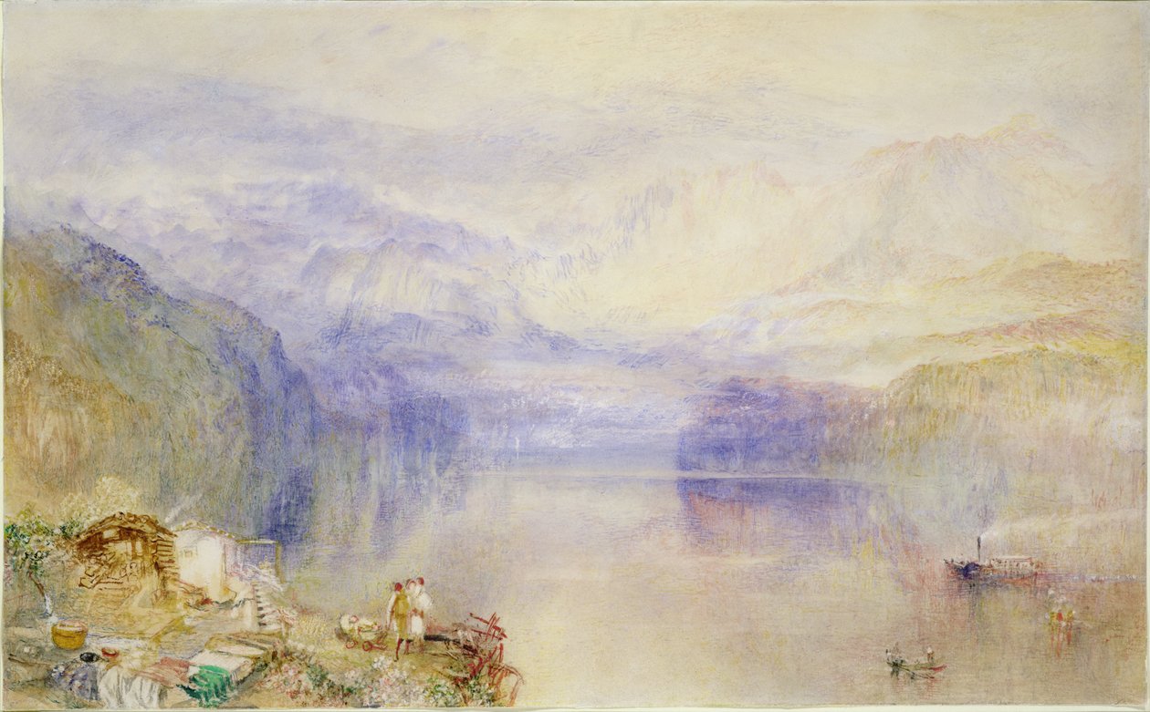 Luzern, solnedgang av Joseph Mallord William Turner