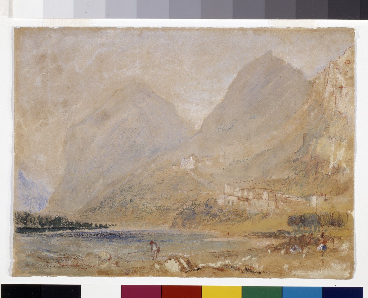 Martinswand, nær Innsbruck (akvarell og gouache på grått papir) av Joseph Mallord William Turner