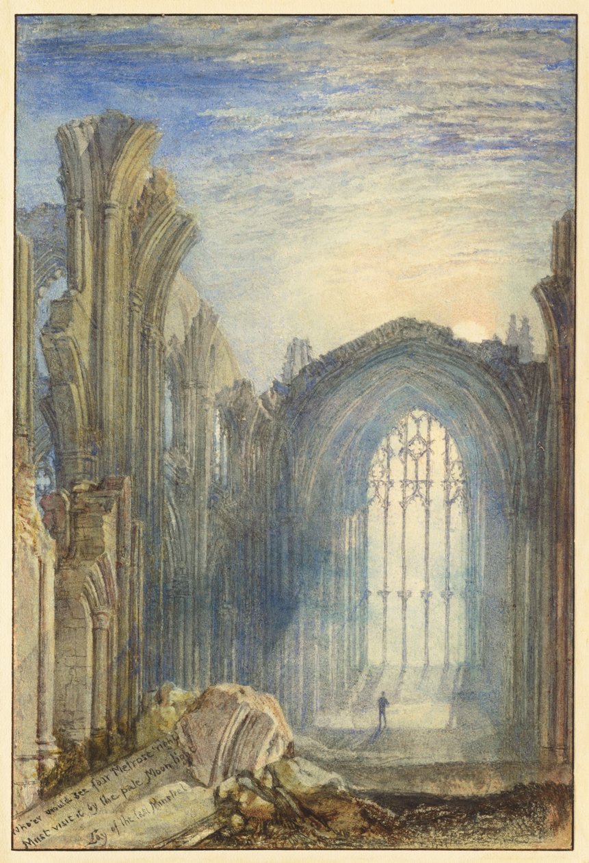 Melrose Abbey av Joseph Mallord William Turner