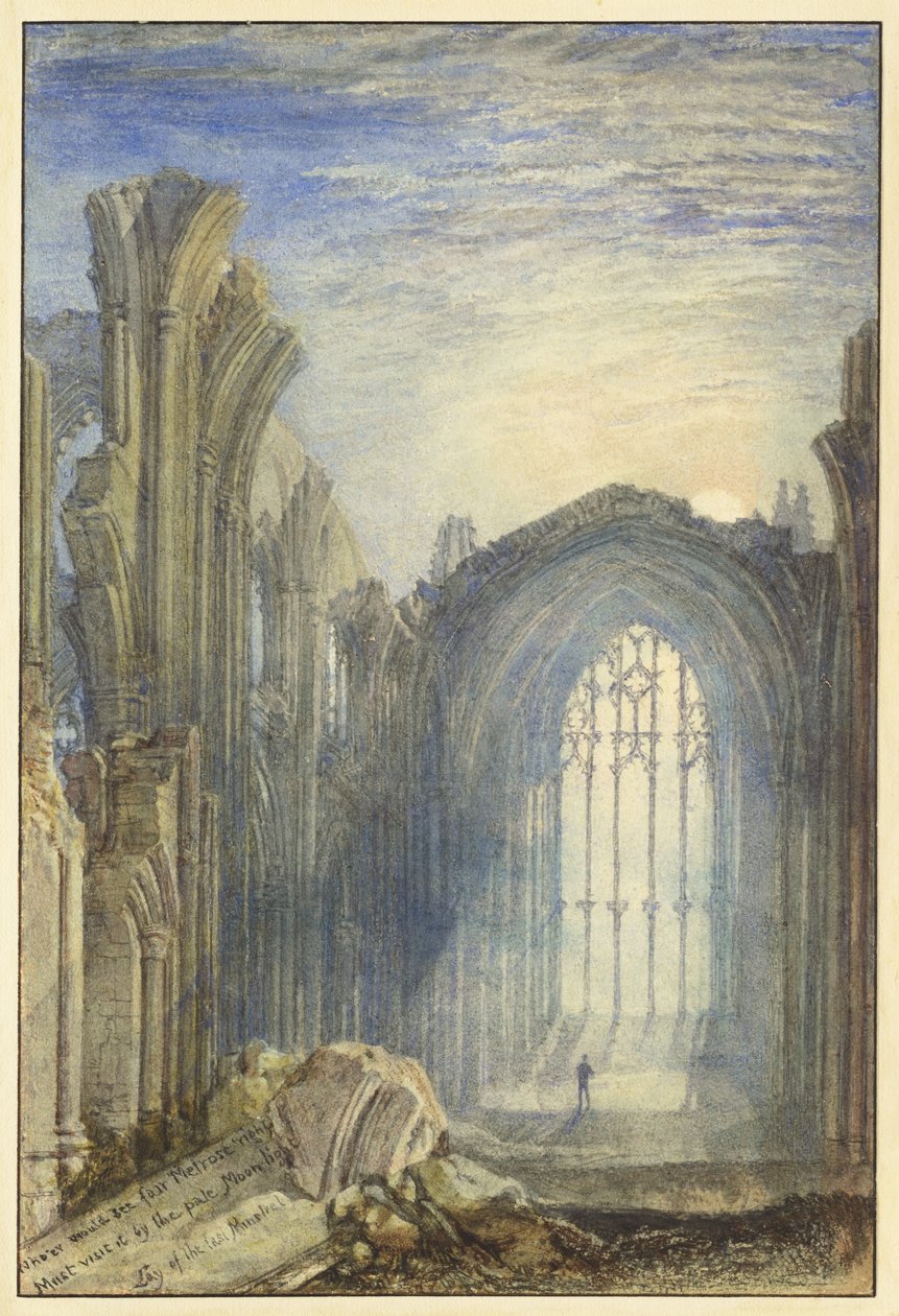 Melrose Abbey av Joseph Mallord William Turner