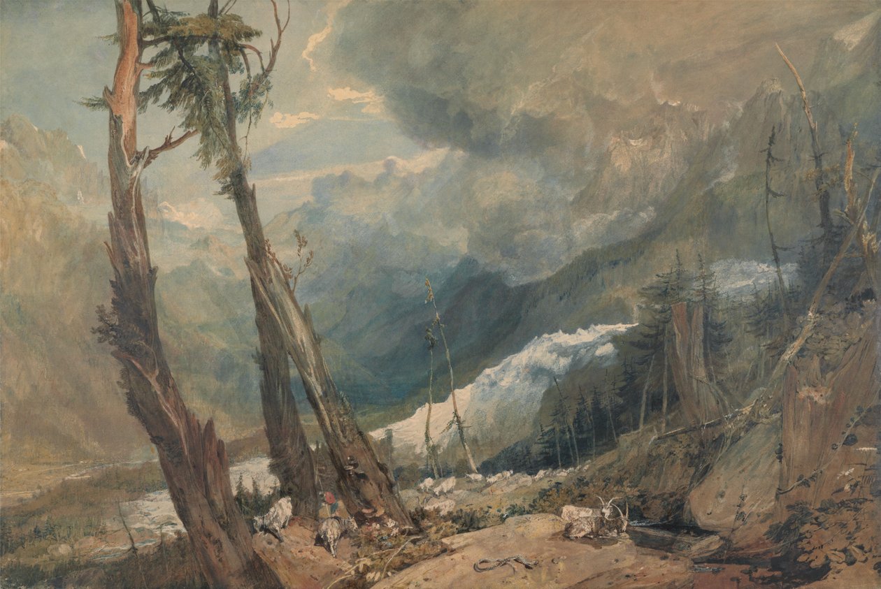 Mer de Glace i Chamonix-dalen av Joseph Mallord William Turner