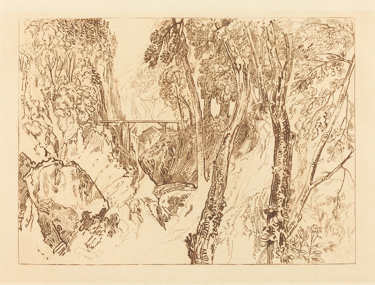 Mølle nær Grand Chartreuse av Joseph Mallord William Turner